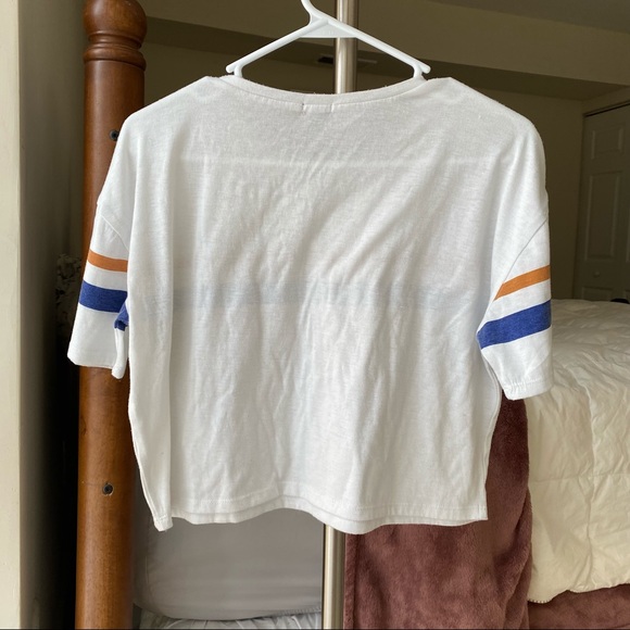 Forever 21 Blue and Orange Striped T-shirt - Picture 3 of 3